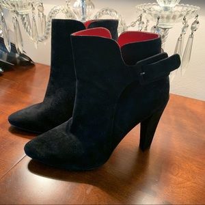 Charles Jourdan Paris Black Suede Booties 8